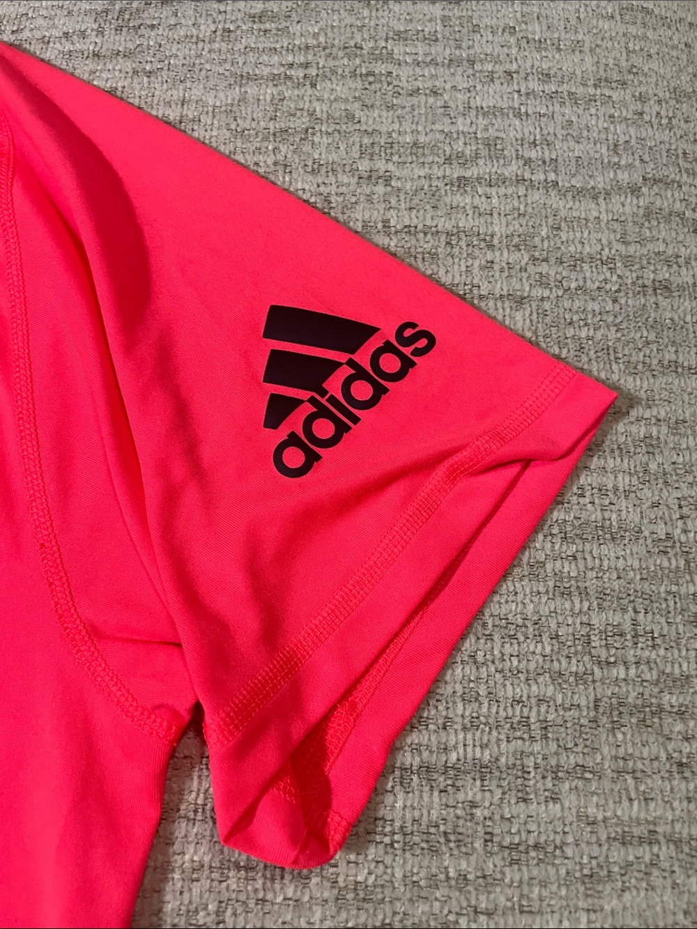 Adidas Mens L Neon Pink Graphic Motivational T Shirt - Picture 7 of 13